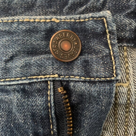 Free Jeans Vintage Denim Y2K Low Rise Distressed Frayed Micro Mini Jean Skirt - Picture 3 of 9